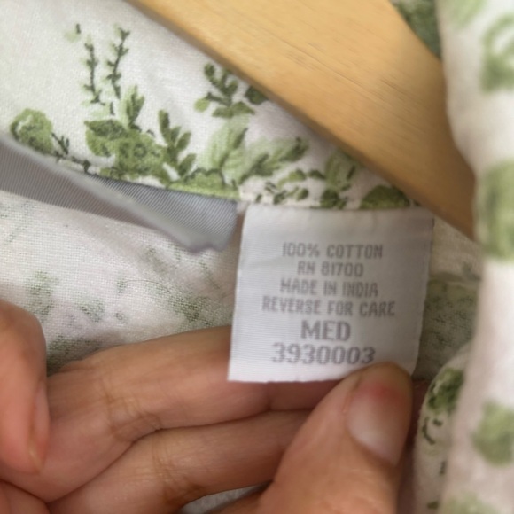 Blair vintage green floral button shirt - Picture 5 of 9